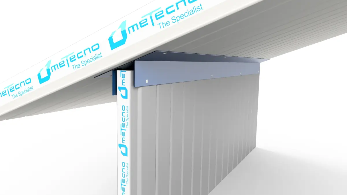 Remate U doble aleta una pendiente 300 PP